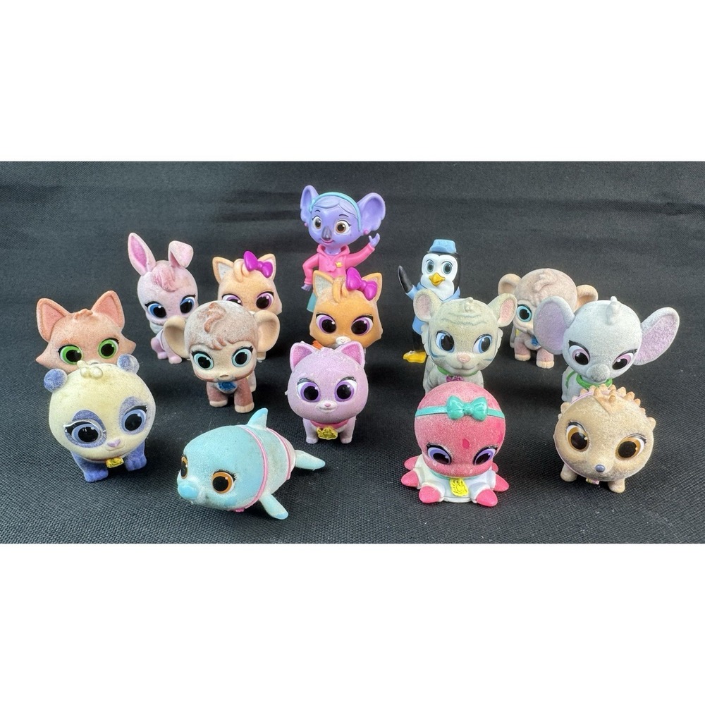Lot Of 15 Disney Junior T.O.T.S. Flocked Animal Figures